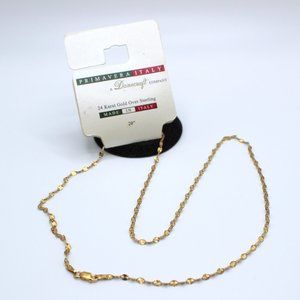 Danecraft 20" inch Dainty Necklace NWT - Primavera Italy 24kt Gold over Sterling